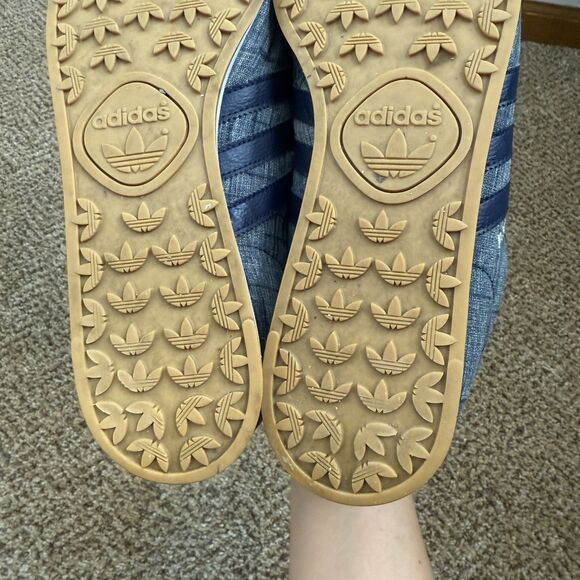 Adidas Samoa Denim Blue/Grey Shoes Mens Size 11 Tennis Walking Low Top - Picture 13 of 13